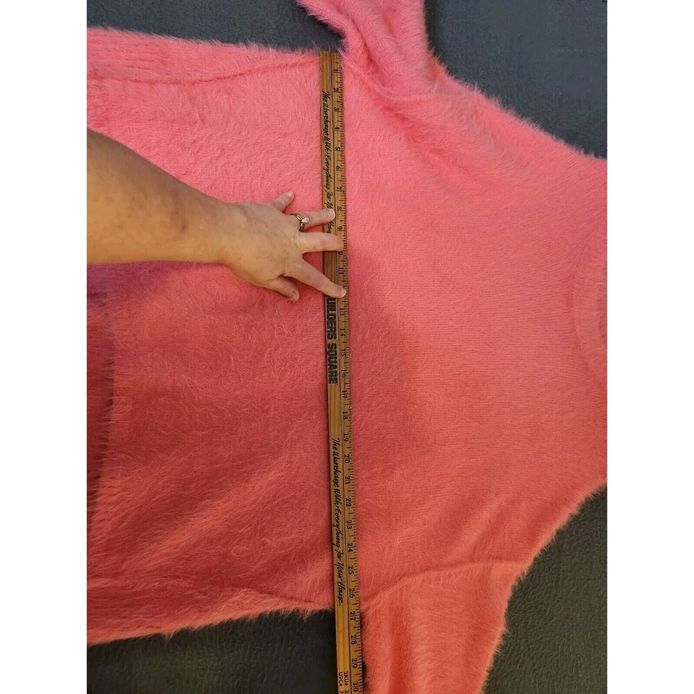 Free‎ People Harrison Fuzzy Oversized Sweater M Pink Teddy Furry Eyelash NWT - Picture 5 of 10